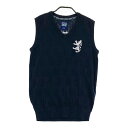 ADMIRAL アドミラル ニットベスト 総柄 ネイビー系 M 【中古】ゴルフウェア メンズ