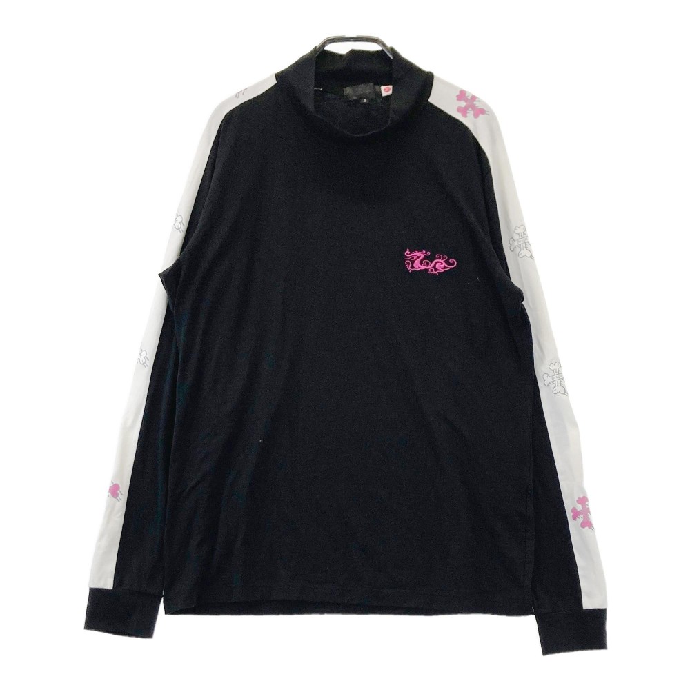 DANCE WITH DRAGON ダンスウィズドラゴン ハイネック 長袖Tシャツ ブラック系 3 【中古】ゴルフウェア メンズ
