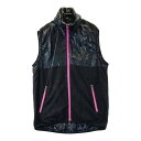 MARK&LONA マークアンドロナ 切替 ジップベスト スカル カモフラ ブラック系 L 【中古】ゴルフウェア メンズ