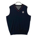 AND PER SE アンパスィ リバーシブル ニットベスト ネイビー系 L 【中古】ゴルフウェア メンズ