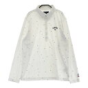 CALLAWAY キャロウェイ 長袖 ポロシャツ 刺繍 ボタンダウン 総柄 ホワイト系 L 【中古】ゴルフウェア メンズ