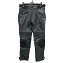 DUHAN ドゥーハン フェイクレザー ライディングパンツ ブラック系 M 【中古】バイクウェア メンズ