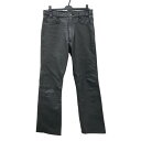 TRICKY トリッキー ブーツカット レザーパンツ ブラック系 M 【中古】バイクウェア メンズ