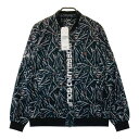RUSSELUNO ラッセルノ 2023年モデル ナイロン ジップジャケット ルチャ 総柄 ブラック系 5 【中古】ゴルフウェア メンズ