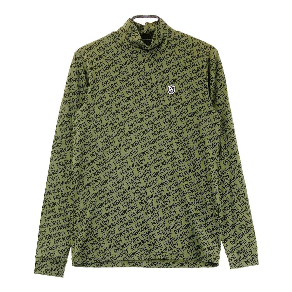 PEARLY GATES パーリーゲイツ 2020年モデル ソリストヒート 発熱ハイネック 落書き柄 カーキ系 5 【中..