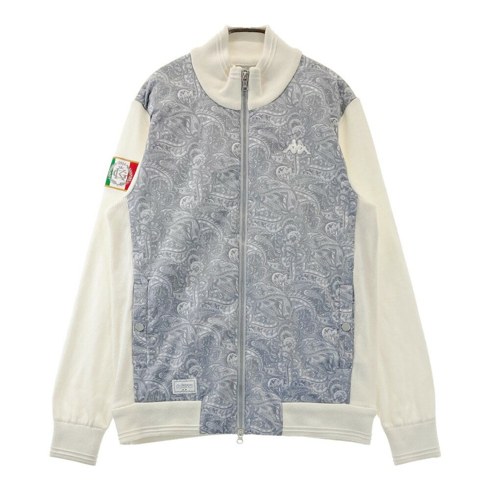 KAPPA GOLF カッパゴルフ ニット切替 中綿ジャケット ペイズリー柄 グレー系 0 【中古】ゴルフウェア メンズ