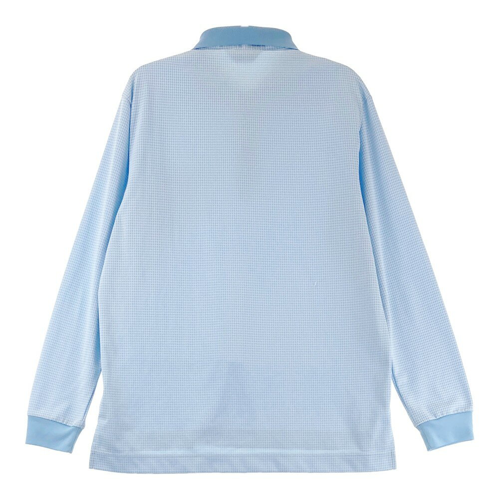 CUTTER&BUCK カッターアンドバック 長袖ポロシャツ 総柄 ブルー系 LL 【中古】ゴルフウェア メンズ