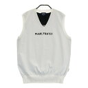 PEARLY GATES パーリーゲイツ ニットベスト ホワイト系 4 【中古】ゴルフウェア メンズ