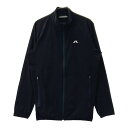 J.LINDEBERG ジェイリンドバーグ バックロゴ 長袖 ジップジャケット ブラック系 M 【中古】ゴルフウェア メンズ