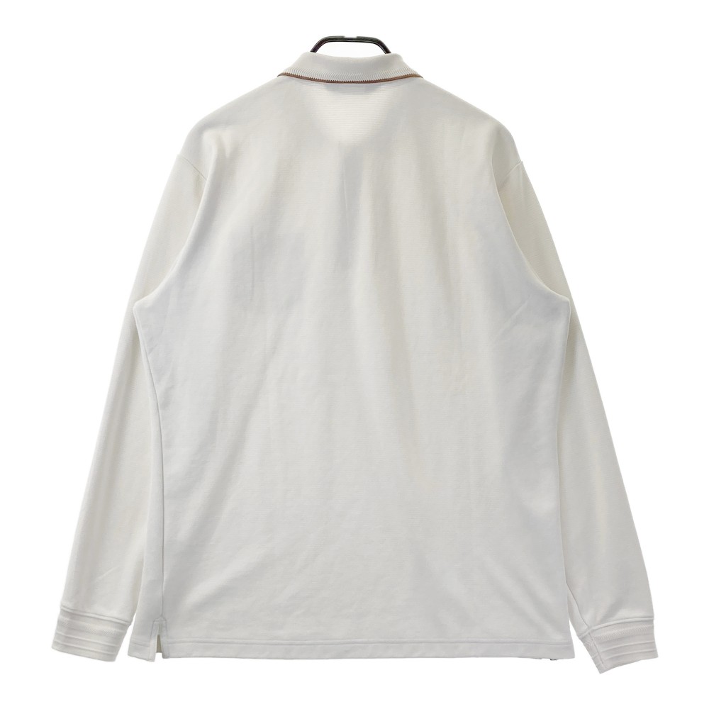MUNSING WEAR マンシングウェア 長袖ポロシャツ ホワイト系 LL 【中古】ゴルフウェア メンズ