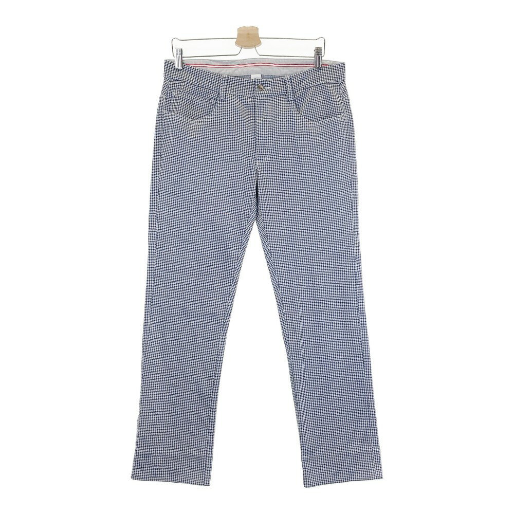 FOOT JOY フットジョイ ストレッチパンツ 総柄 ネイビー系 W33 【中古】ゴルフウェア メンズ
