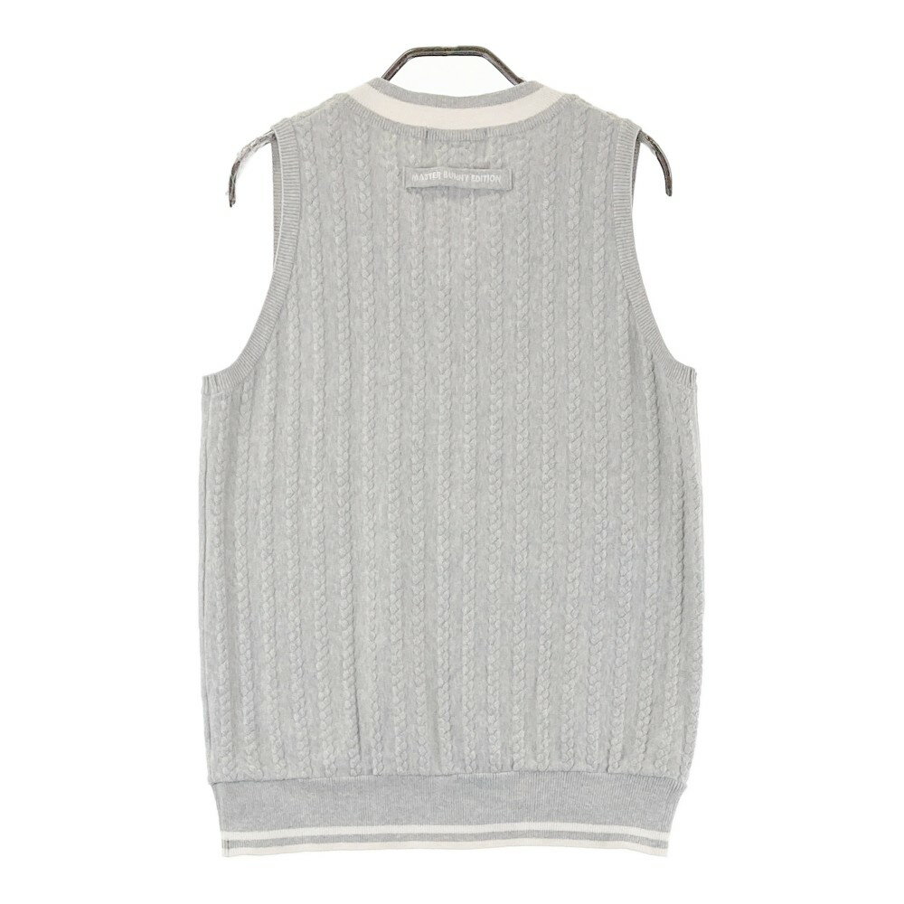 MASTER BUNNY EDITION マスターバニーエディション カシミヤ混 ニットベスト グレー系 2 【中古】ゴルフウェア メンズ