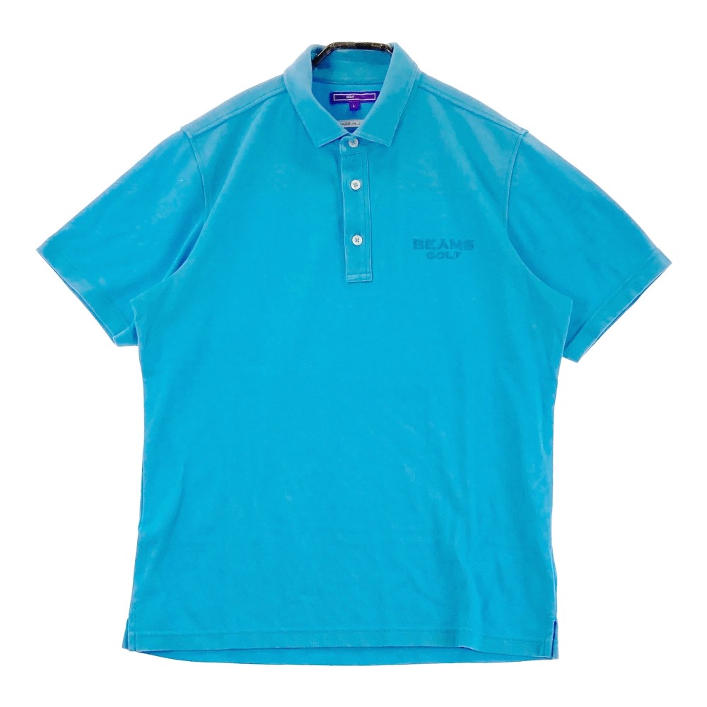 BEAMS GOLF ビームスゴルフ 半袖ポロシャツ ブルー系 L 【中古】ゴルフウェア メンズ