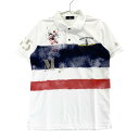 MUNSING WEAR マンシングウェア 半袖ポロシャツ サーフィン ホワイト系 M 【中古】ゴルフウェア メンズ