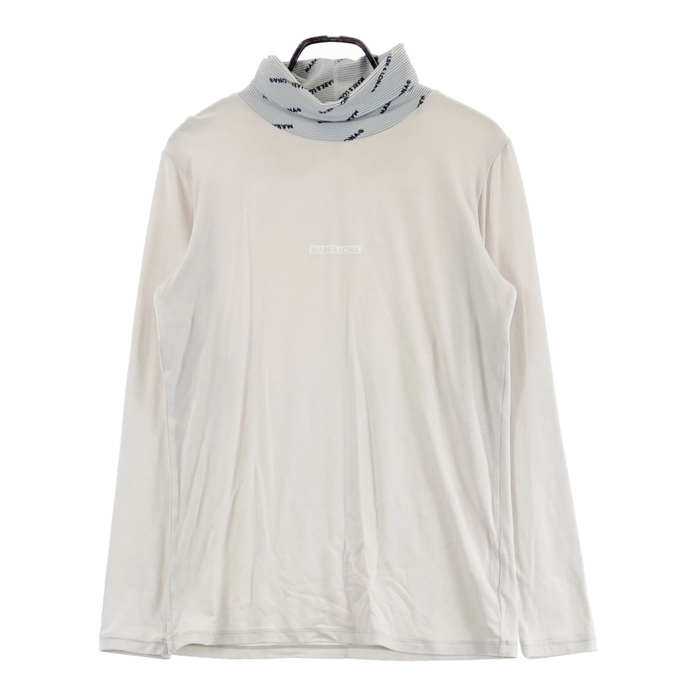 MARK&LONA マークアンドロナ タートルネック 長袖Tシャツ ボーダー柄 グレー系 48 【中古】ゴルフウェア メンズ