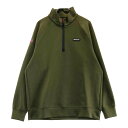 BRIEFING GOLF ブリーフィング ハーフジップ プルオーバー カーキ系 L 【中古】ゴルフウェア メンズ