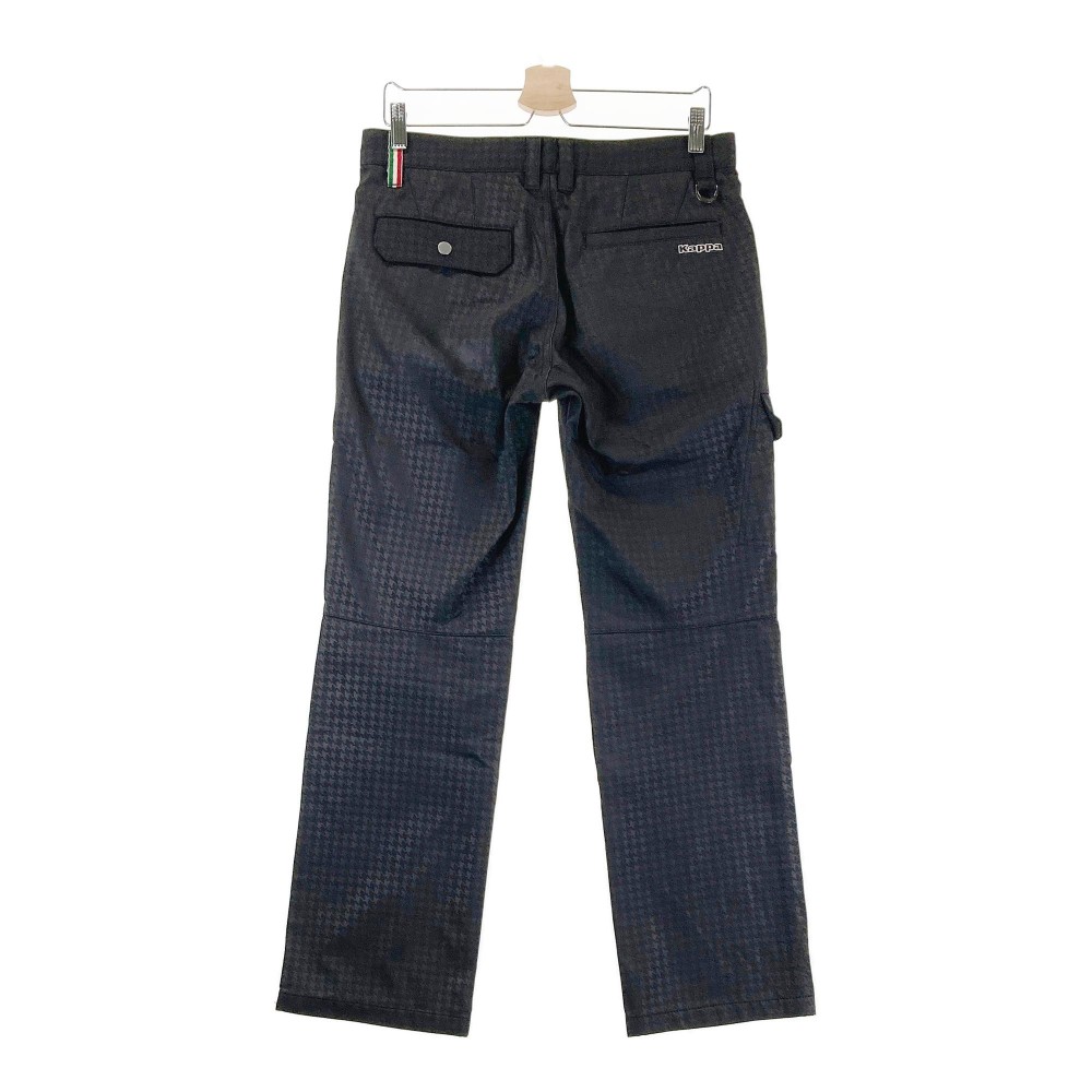 KAPPA GOLF カッパゴルフ ロングパンツ 千鳥総柄 ブラック系 79 【中古】ゴルフウェア メンズ