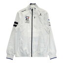 LE COQ GOLF ルコックゴルフ メッシュ裏地付 2WAY 長袖ジャケット 総柄 ホワイト系 LL 【中古】ゴルフウェア メンズ