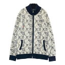 PEARLY GATES パーリーゲイツ ニットジャケット 総柄 ホワイト系 4 【中古】ゴルフウェア メンズ