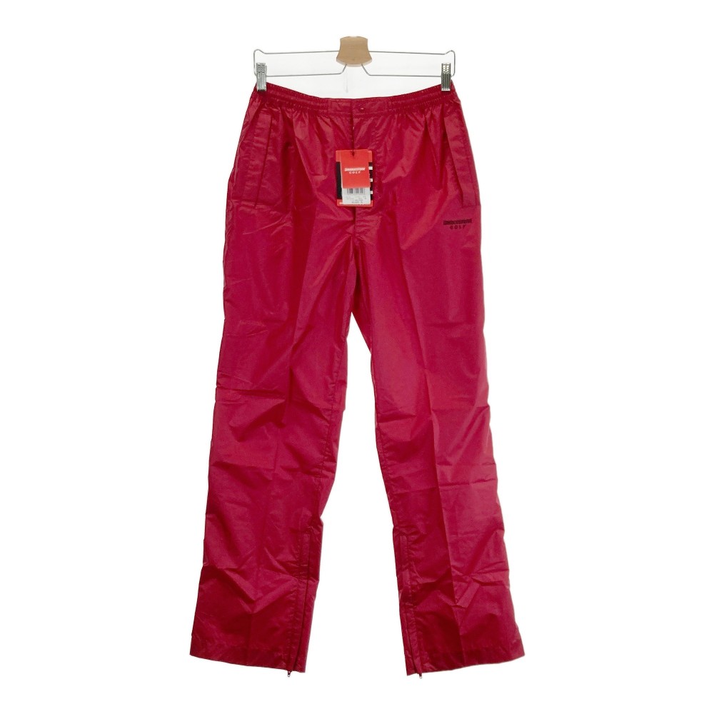 BRIDGESTONE GOLF ブリヂストンゴルフ レインパンツ レッド系 M 【中古】ゴルフウェア メンズ