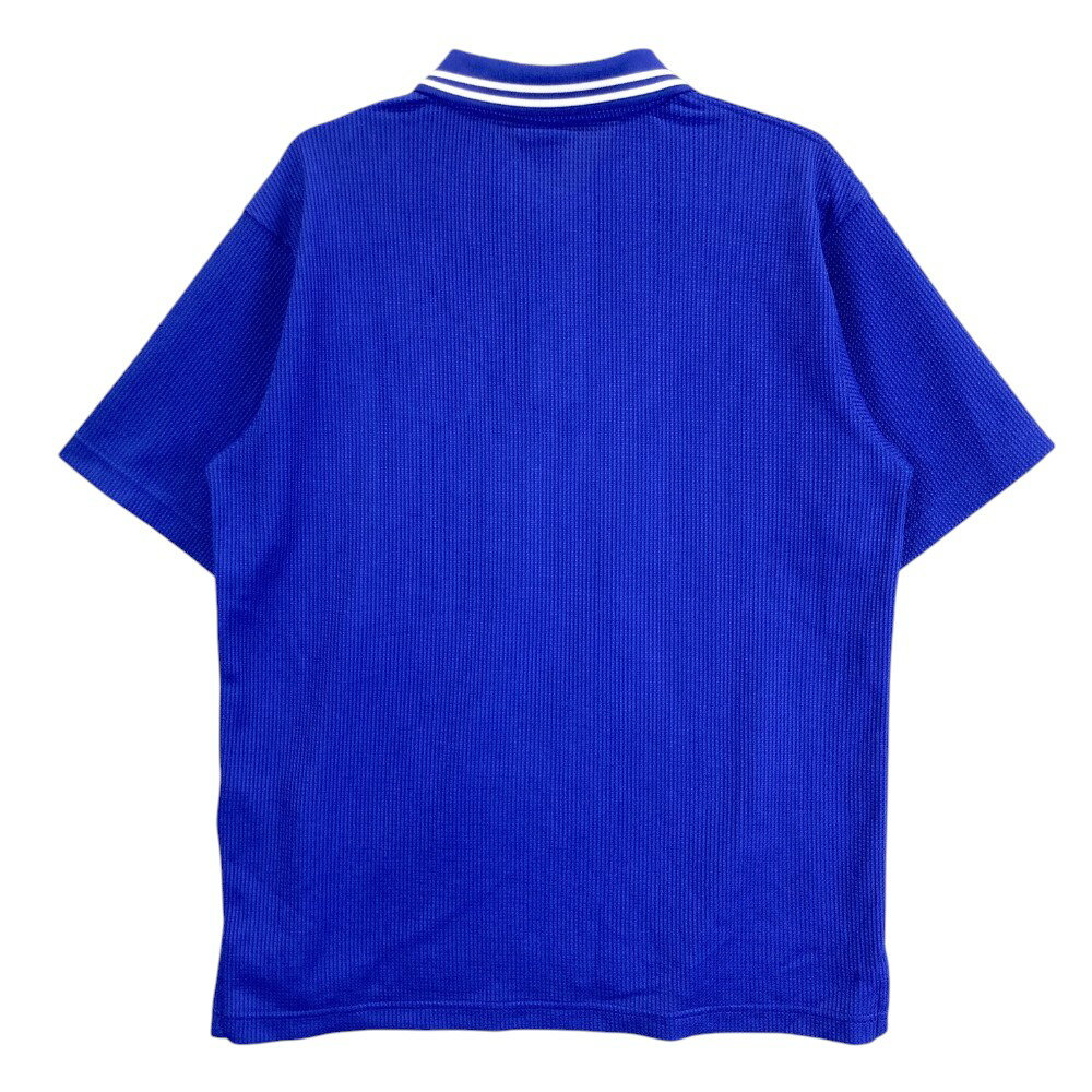 CHAMPION GOLF チャンピオンゴルフ ワッフル生地半袖ポロシャツ ブルー系 M 【中古】ゴルフウェア メンズ