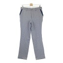 LE COQ GOLF ルコックゴルフ ストレッチパンツ 千鳥 総柄 ネイビー系 82 【中古】ゴルフウェア メンズ(4)