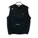 MUNSING WEAR マンシングウェア ×Kuchibue Golf 2024年モデル ハーフジップ ナイロンベスト Penguin ブラック系 M 【中古】ゴルフウェア メンズ