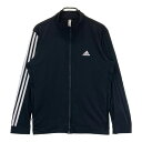 ADIDAS GOLF アディダスゴルフ GV1182 ジップジャケット スリーストライプ ブラック系 L 【中古】ゴルフウェア メンズ