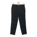 ROSASEN ロサーセン コーデュロイ ストレッチパンツ ブラック系 76 【中古】ゴルフウェア メンズ