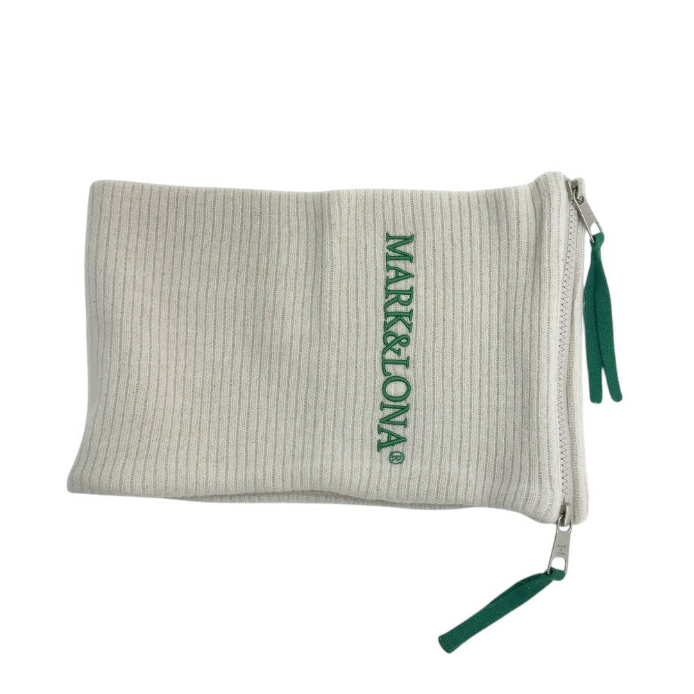 MARK&LONA マークアンドロナ 2023年モデル ジップ ニット ネックウォーマー ベージュ系 FREE 【中古】..