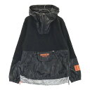 MARK&LONA マークアンドロナ 切替 ハーフジップパーカー ジャケット ブラック系 44 【中古】ゴルフウェア メンズ