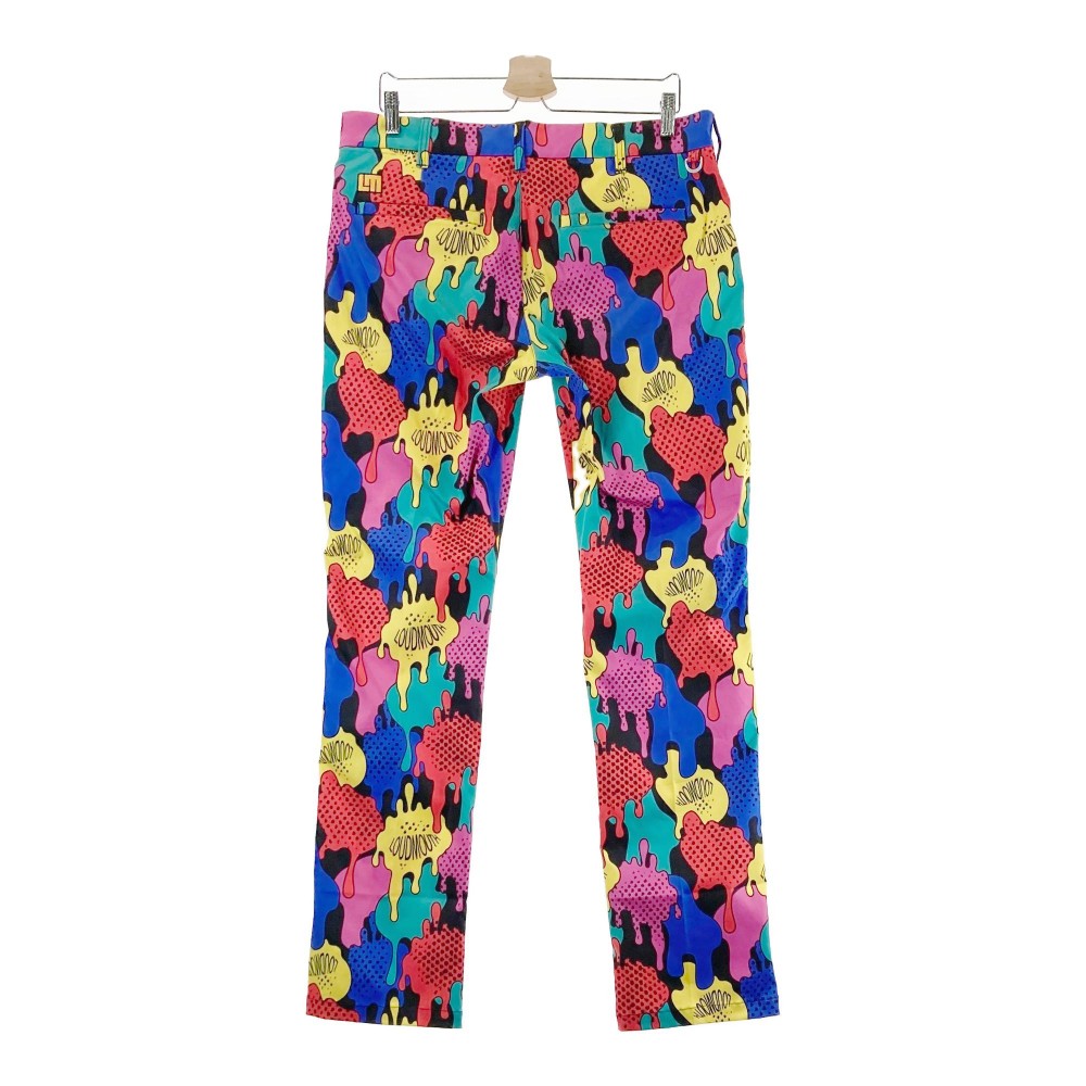 LOUD MOUTH ラウドマウス パンツ コミカルブロット ブラック系 LL 【中古】ゴルフウェア メンズ
