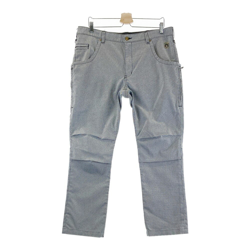 EDWIN GOLF エドウィンゴルフ ロングパンツ 千鳥格子柄 グレー系 XL 【中古】ゴルフウェア メンズ