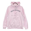 MUTA MARINE ムータマリン スウェットパーカー ロゴ ピンク系 6 【中古】ゴルフウェア メンズ