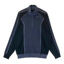 SRIXON スリクソン by DESCENTE ハーフジップ ニットセーター 総柄 グレー系 3L 【中古】ゴルフウェア メンズ