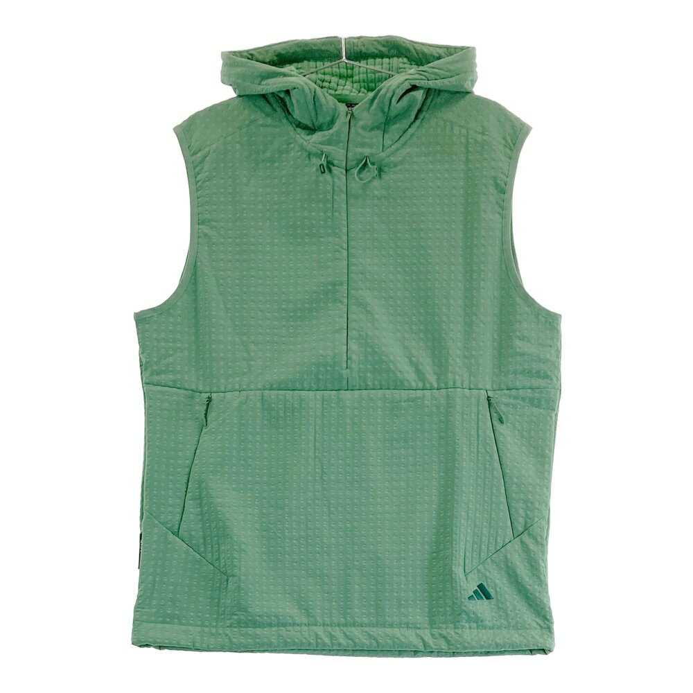 ADIDAS GOLF アディダスゴルフ IW2816 2024年 ハーフジップ ベスト グリーン系 L 【中古】ゴルフウェア..