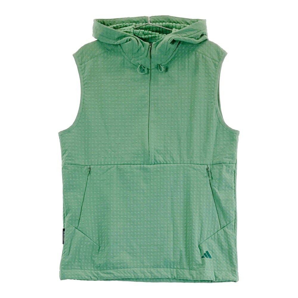ADIDAS GOLF アディダスゴルフ IW2816 2024年 ハーフジップ ベスト グリーン系 M 【中古】ゴルフウェア メンズ