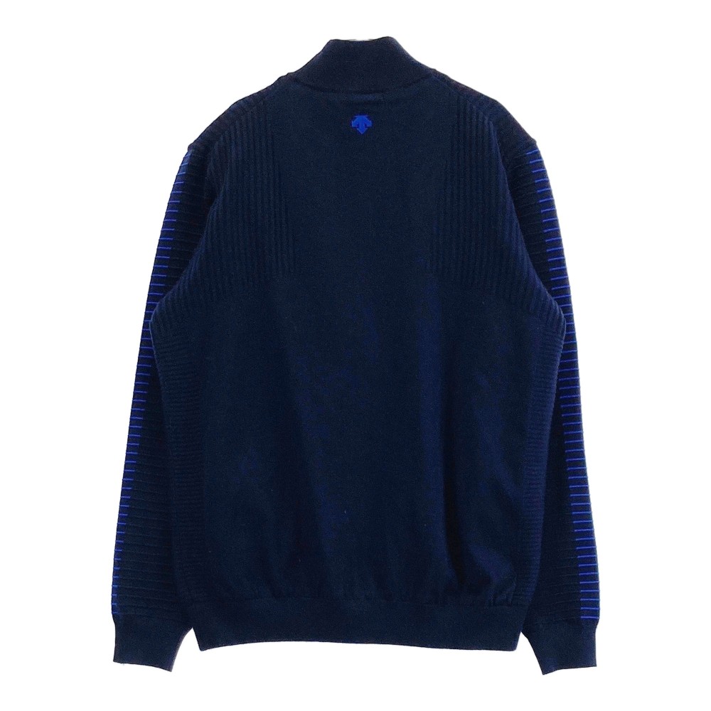 SRIXON スリクソン 裏地付ニットジップジャケット byデサント ネイビー系 LL 【中古】ゴルフウェア メンズ