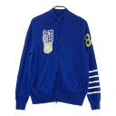 PEARLY GATES パーリーゲイツ カシミヤ ニット ジップジャケット ブルー系 6 【中古】ゴルフウェア メンズ