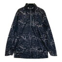 OAKLEY オークリー ハーフジップ長袖Tシャツ 総柄 スカル刺 ブラック系 L 【中古】ゴルフウェア メンズ(4)