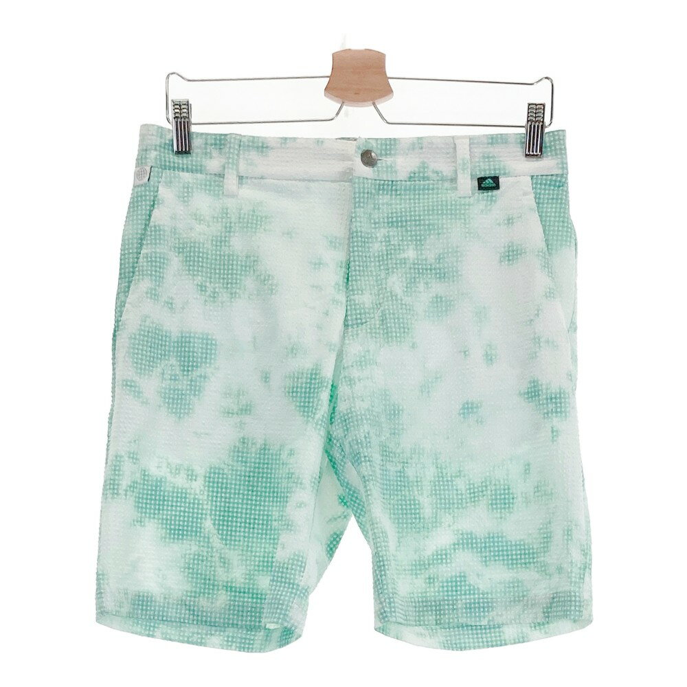 ADIDAS GOLF アディダスゴルフ HC0293 ハーフパンツ シアサッカー タイダイ柄 ブルー系 79 【中古】ゴルフウェア メンズ