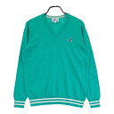 JACK BUNNY ジャックバニー Vネック ニットセーター グリーン系 5 【中古】ゴルフウェア メンズ