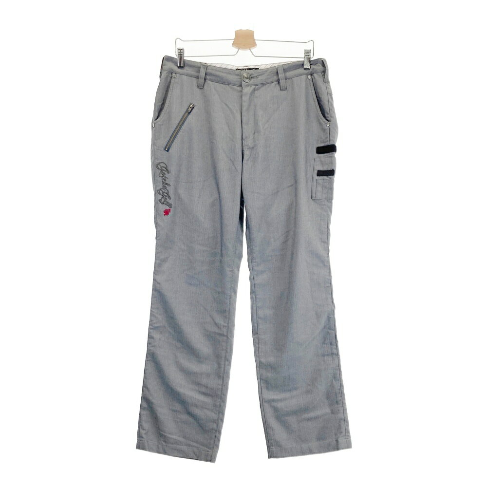 GOTCHA ガッチャ ストレッチ ロングパンツ グレー系 XL 【中古】ゴルフウェア メンズ