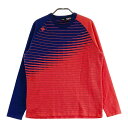 DESCENTE GOLF デサントゴルフ 長袖 ニットセーター ボーダー柄 レッド系 L 【中古】ゴルフウェア メンズ