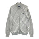 CALLAWAY キャロウェイ ジップ ニットジャケット グレー系 3L 【中古】ゴルフウェア メンズ