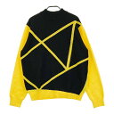 TANGRAM タングラム ニットセーター 総柄 ブラック系 M 【中古】ゴルフウェア メンズ