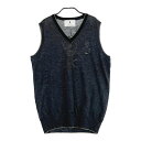 MARK&LONA マークアンドロナ ニットベスト グレー系 L 【中古】ゴルフウェア メンズ