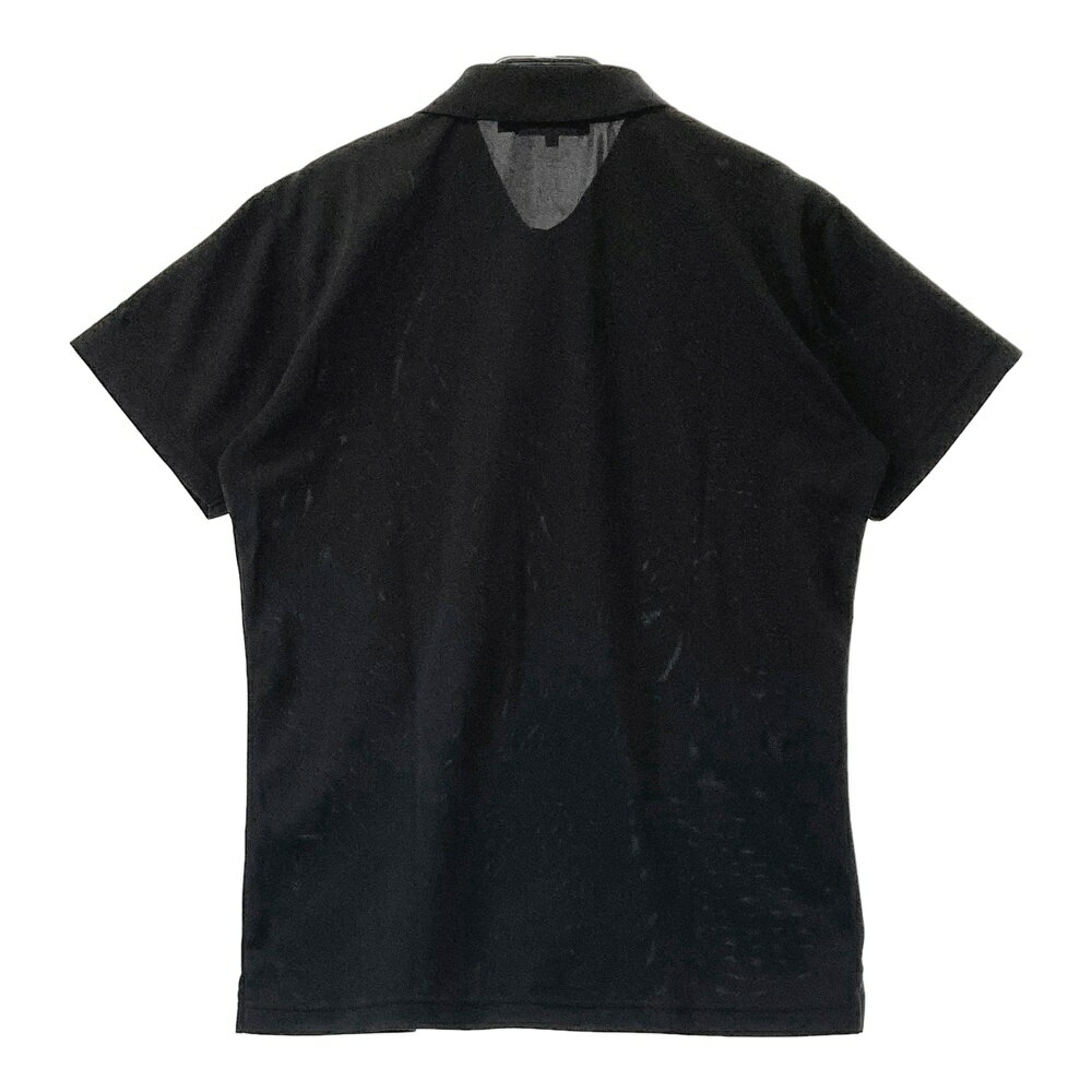 DANCE WITH DRAGON ダンスウィズドラゴン 半袖ポロシャツ 総柄 ブラック系 2 【中古】ゴルフウェア メンズ