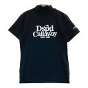 CALLAWAY キャロウェイ フロントプリント ハイネック半袖Tシャツ ブラック系 S 【中古】ゴルフウェア メンズ