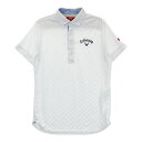 CALLAWAY キャロウェイ レッドレーベル 半袖 ポロシャツ ホワイト系 M 【中古】ゴルフウェア メンズ